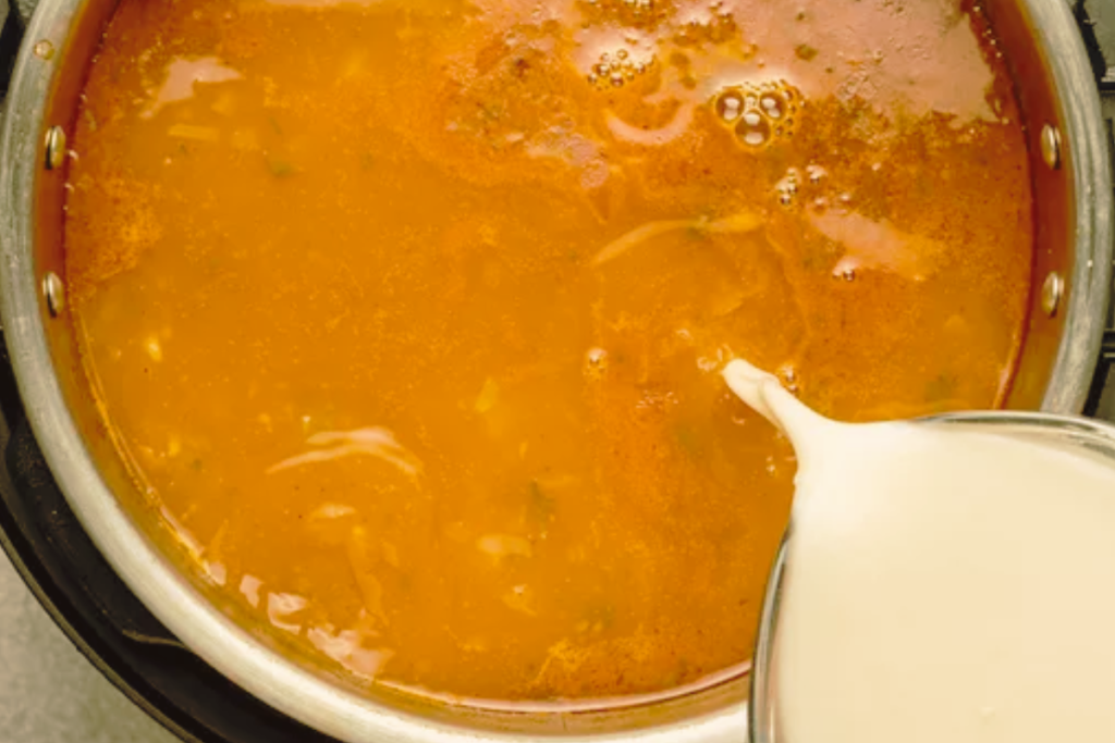 Flour and water mixture ready to thicken Moroccan harira soup